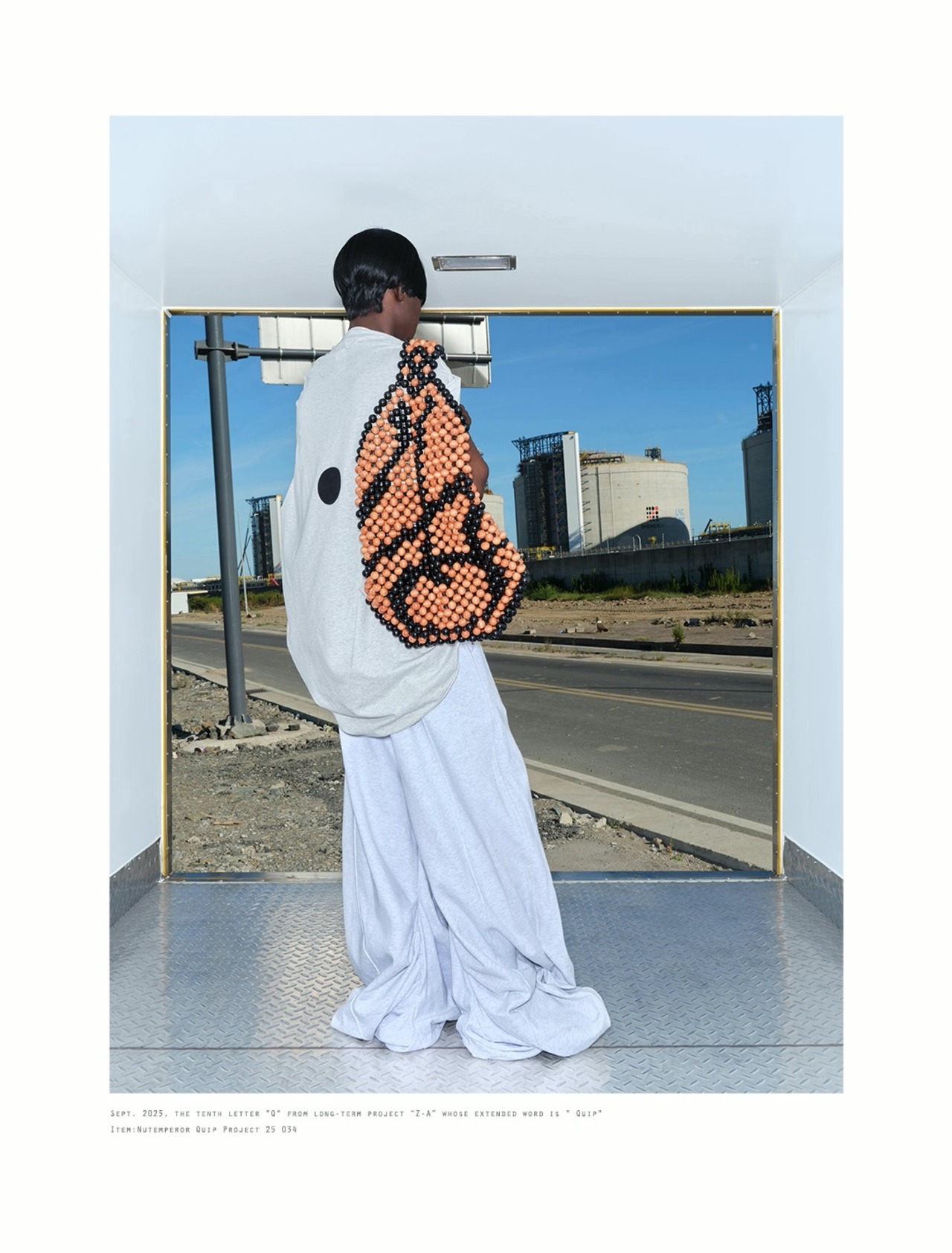 NUTEMPEROR Quip Project 034 Hand-Beaded Wood Tote