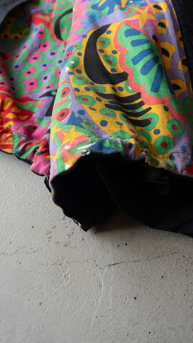 unknown vintage Black-Crazy pattern blouson