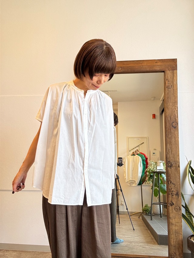 【MANON】フレンチスリーブオーバーアミカルシャツ