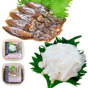 富山湾の藍のきらめき 秘石2種セット【白えびお刺身】【ほたるいか沖漬け】〔ギフト箱入り〕