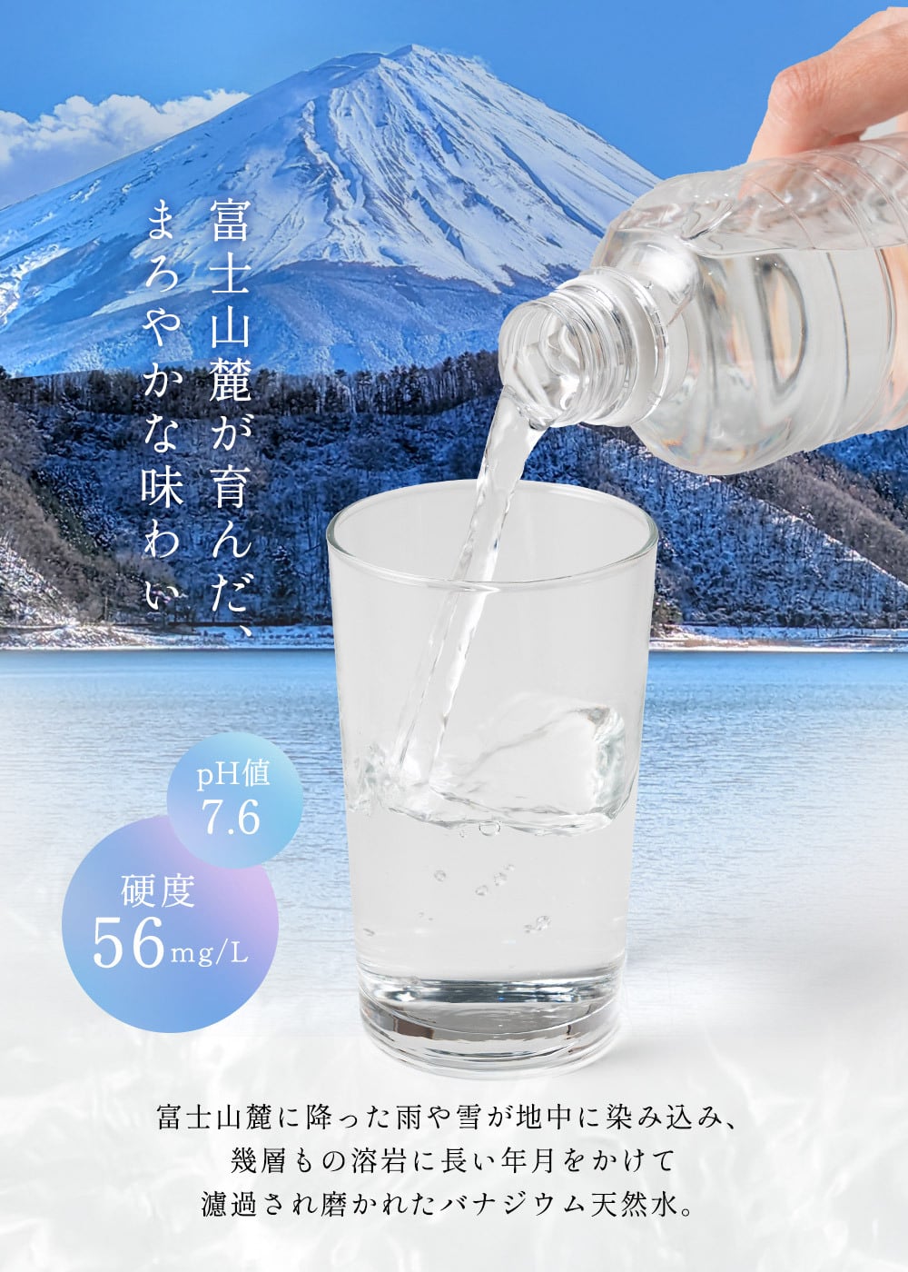 6本入り】天然水「富士山 蒼天の水」：2000ml×6本セット（1ケース