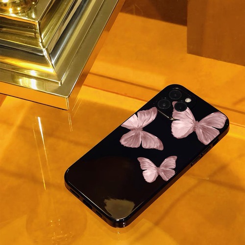 ◆蝶々 iPhone13 13ROケース シリコン ソフトカバー 可愛い 女子 アイフォン12 12promaxカバー 気品 ライフスタイル