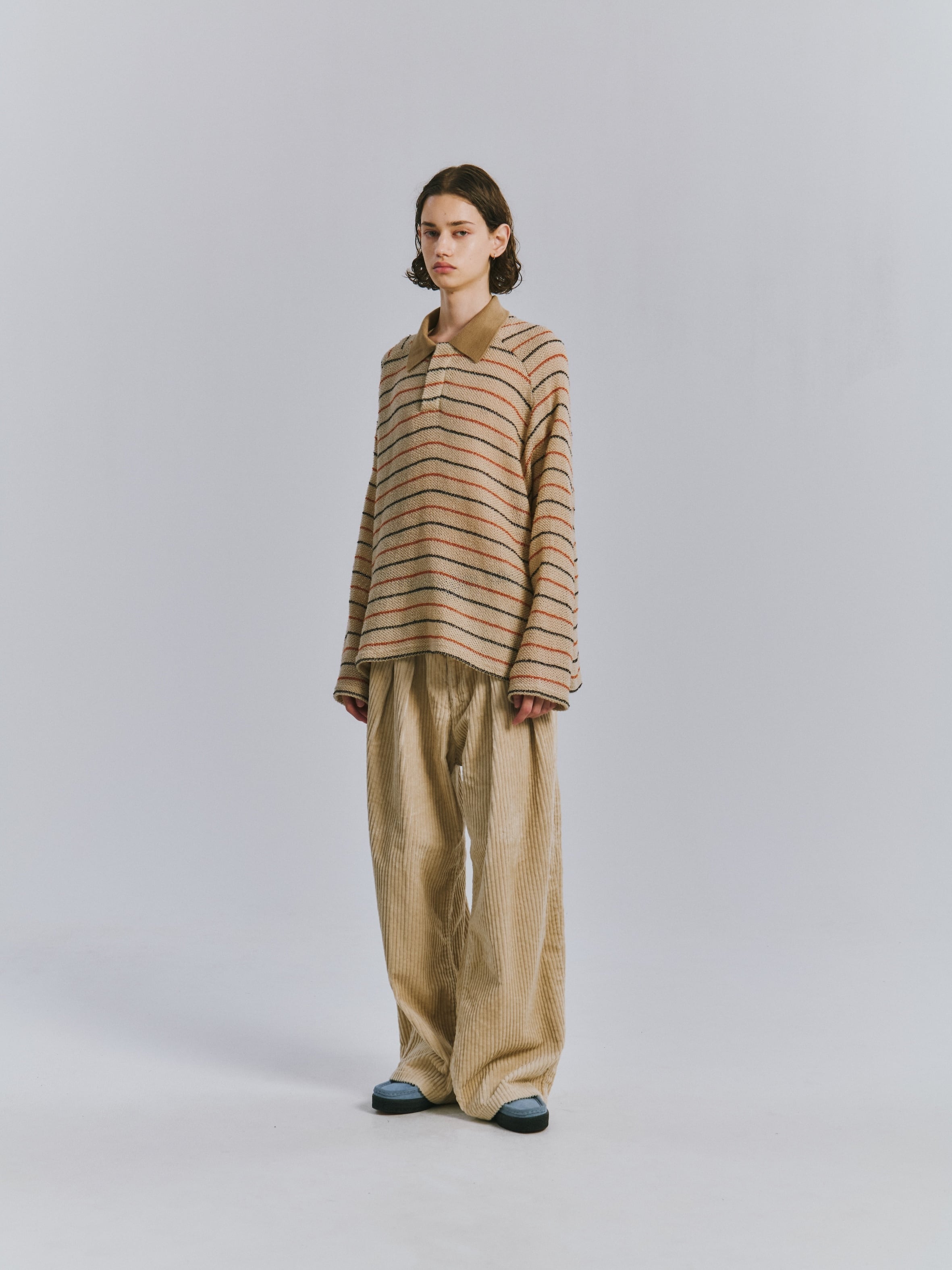 ANCELLM / CUT BORDER SKIPPER SHIRT / ANC-CT182