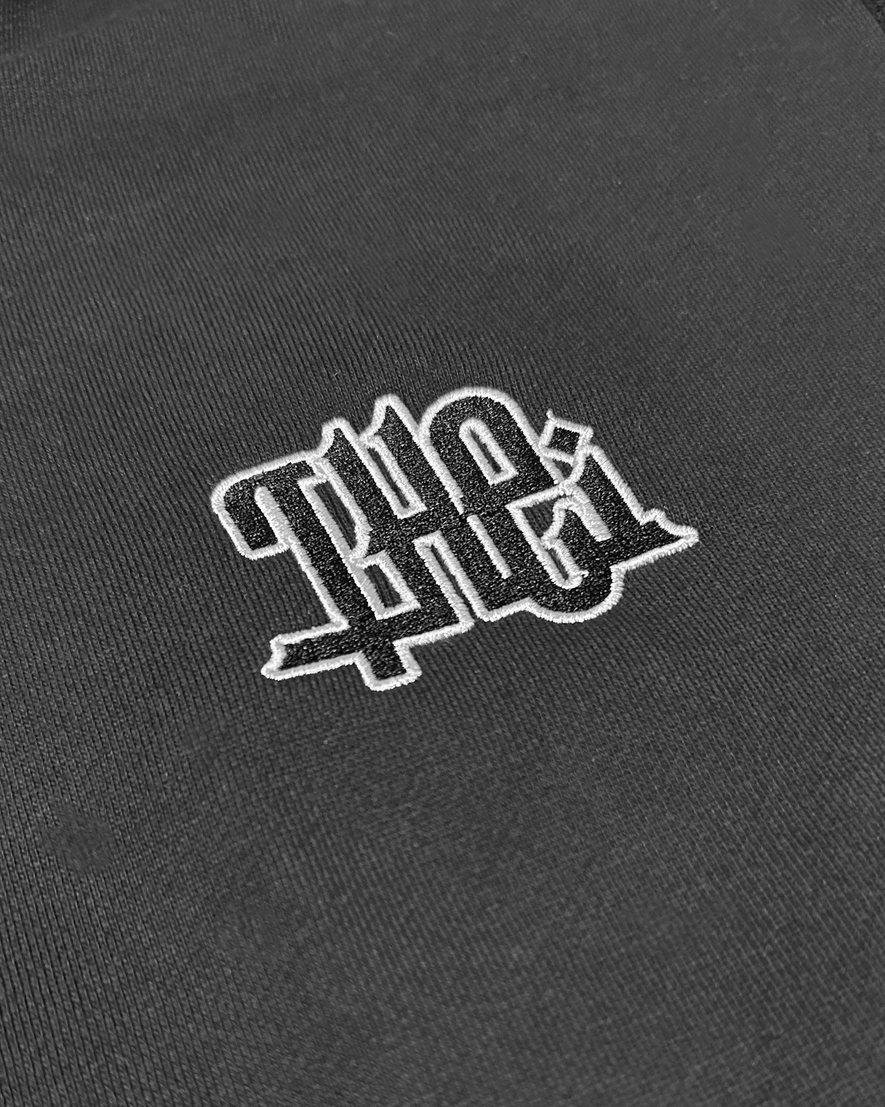 ARABIC-TYPE2 HEAVY WEIGHT SWEAT HOODIE - BLACK