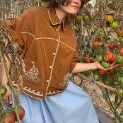 【3color】帆船と旅する陽だまりバルーンシャツ 《W0158》