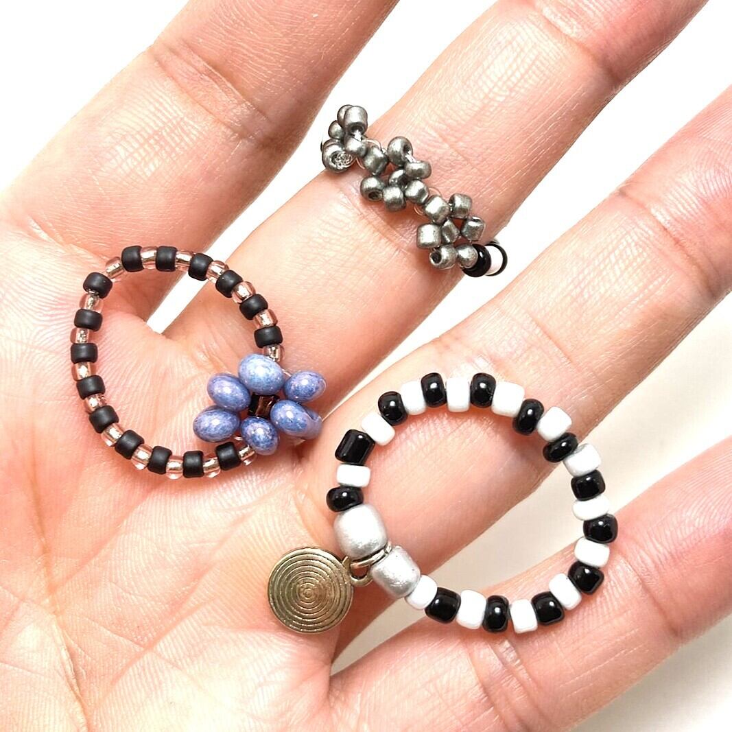 しましまビーズリング Stripes Beads Rings | iiiiii
