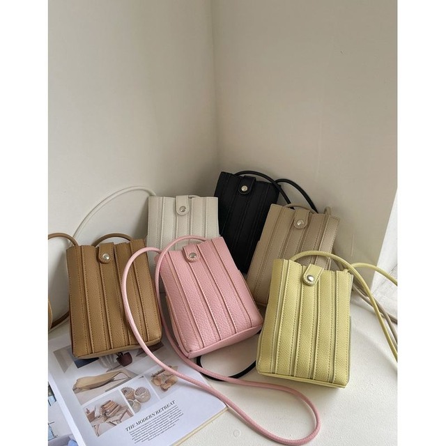 バーチカルステッチミニショルダーバッグ　200830