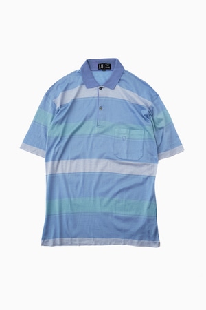 MADE IN ITALY DUNHILL BLUE STRIPE POLO SHIRT