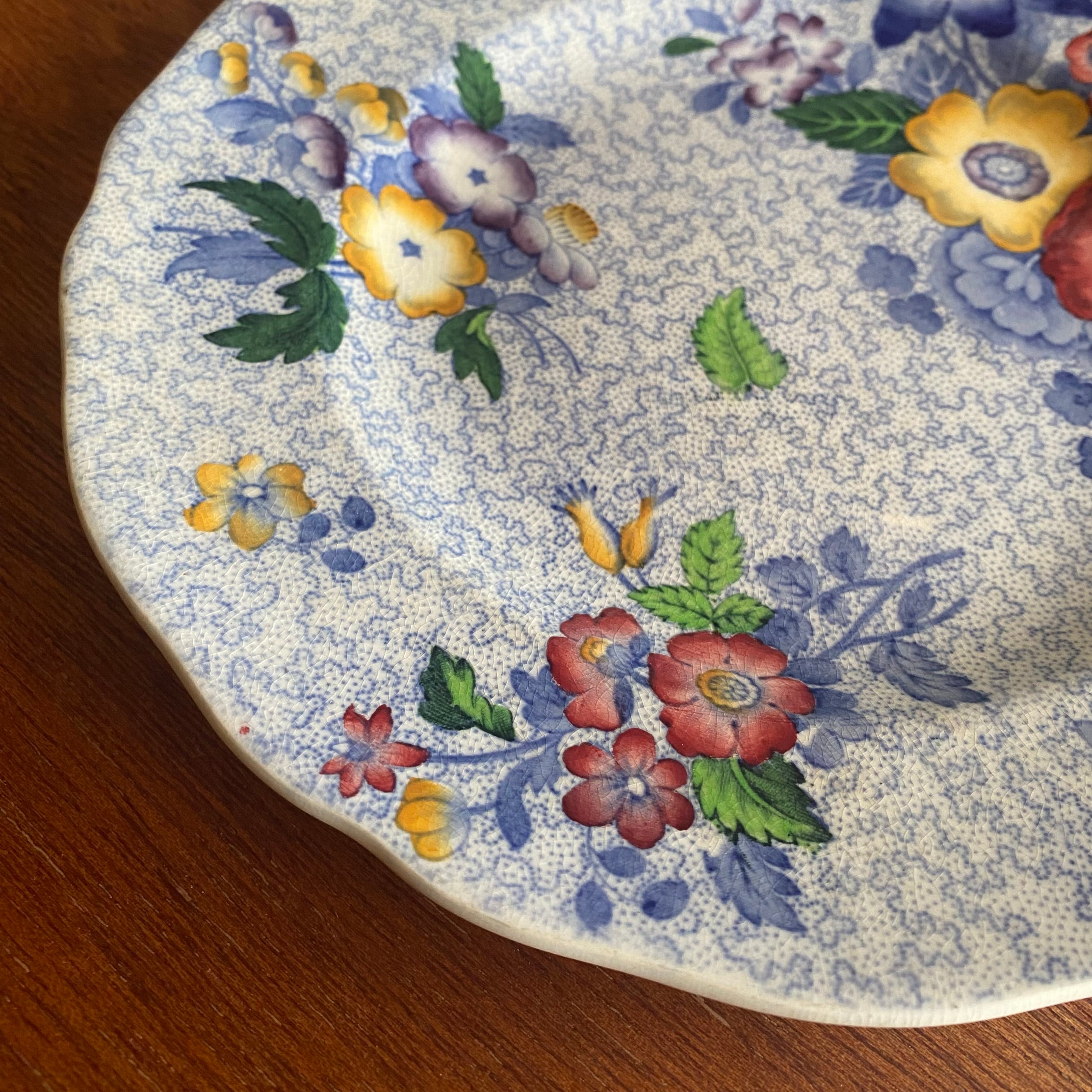 カドカド　Spode （イギリス製）Lobelia 花柄トレイ スポードさんちの花柄のお皿 | Say it with Lucy's