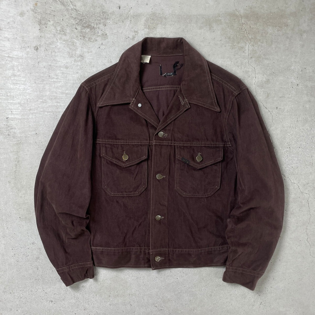 70年代 Lee リー モールスキン トラッカージャケット メンズM相当 古着 