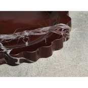 MARBLE CIRCLE DECO TRAY - Red marble