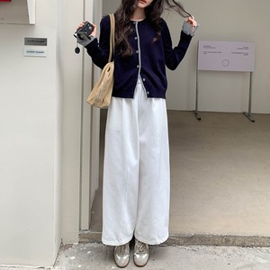 panel-check cardigan　J00440