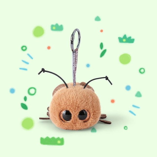 もふもふ 虫 ストラップ キーホルダー バッグチャーム