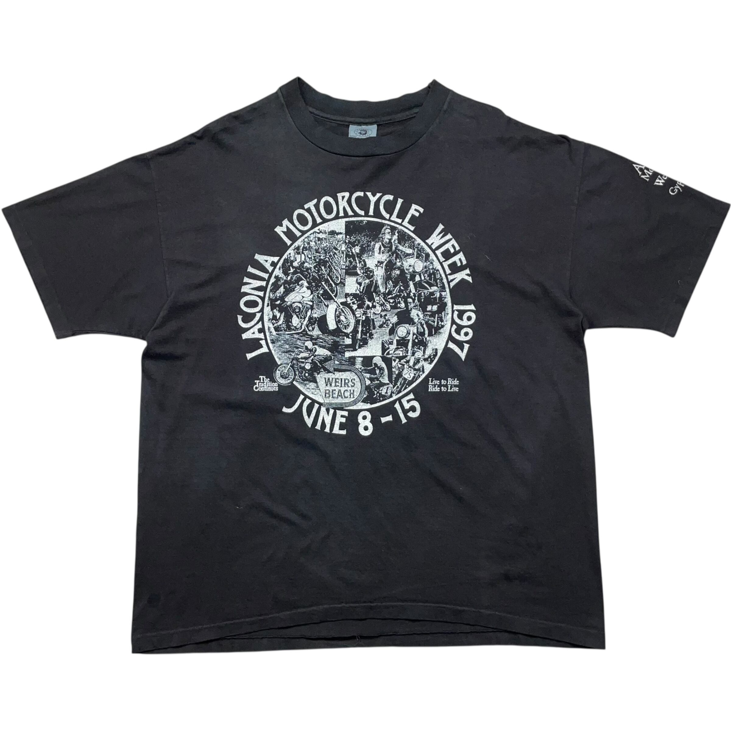 《XL》 anvil アンヴィル Harley-Davidson ハーレーダビッドソン Tシャツ 両面プリント 袖プリント ブラックシングルステッチ USA製 90年代 vintage no.7310