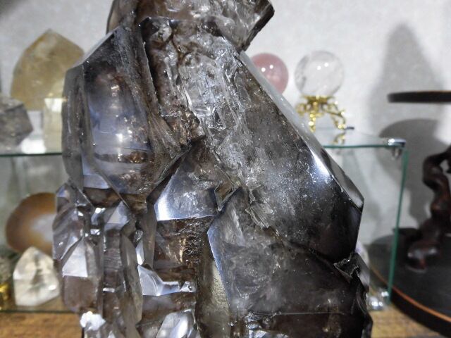 【送料無料】【高品質】14kg 特大ブラジル産ジャカレー水晶（アリゲータークオーツ）　no.6