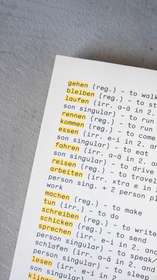 "GERMAN FOR ARTISTS" used Pocket book