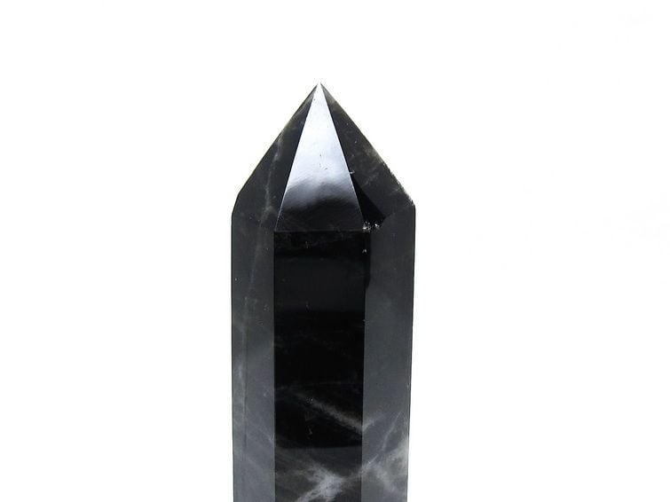 モリオン ポイント 六角柱 黒水晶 置物 一点物 152-4266 | 天然石