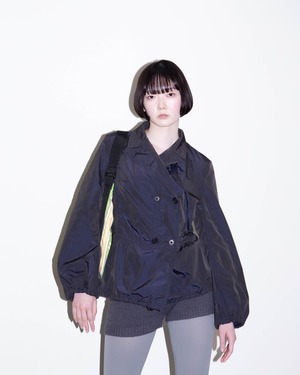 early 2000s JIL SANDER - iridescent balloon hem jacket