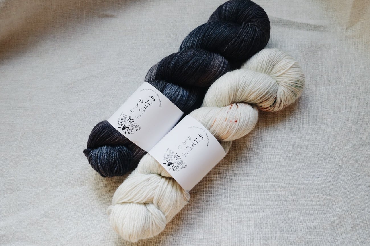 2かせセット[手染め毛糸]Premium Mohair Sock_ひるねよるね | 手染め