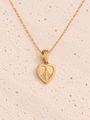 316L hawaiian heart medai necklace  #n26