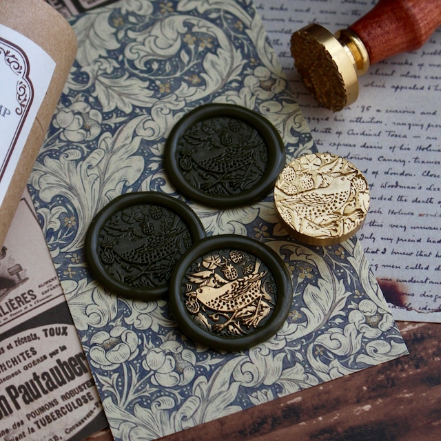 Wax seal stamp │いちご泥棒 / Strawberry Thief【25mm】