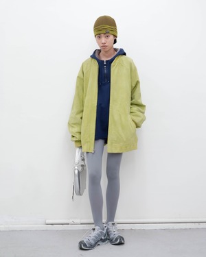 1990s zip-up suede bomber