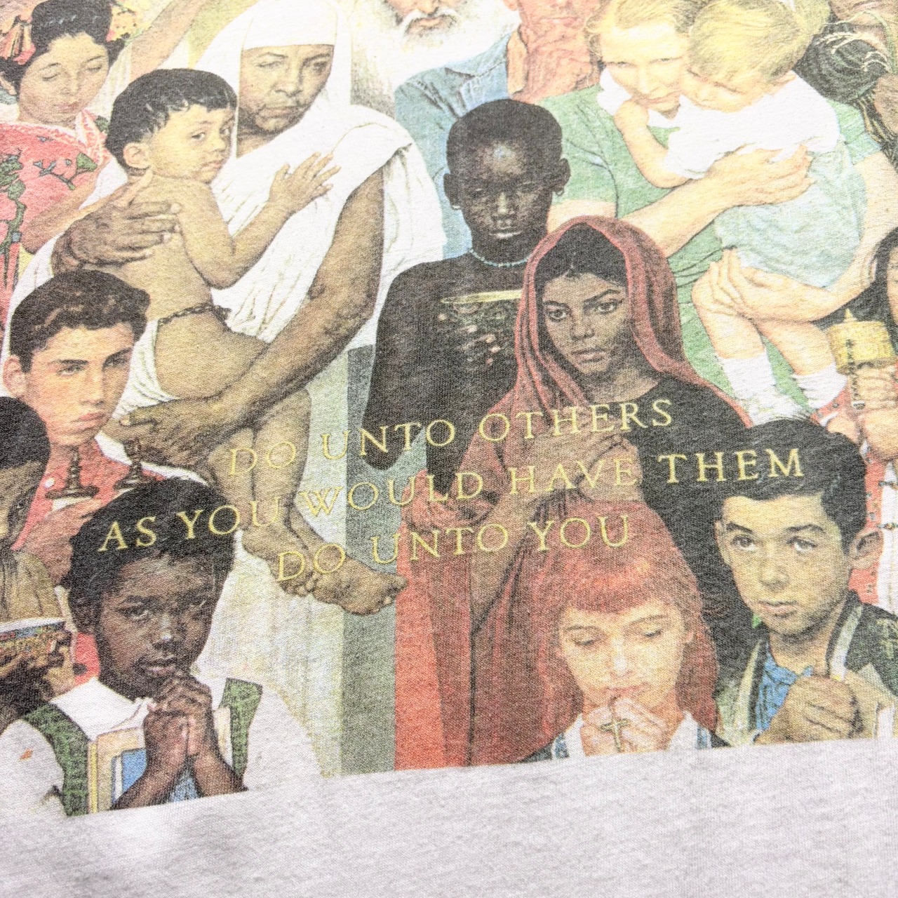 vintage 1990’s NORMAN ROCKWELL art tee “The Golden Rule”