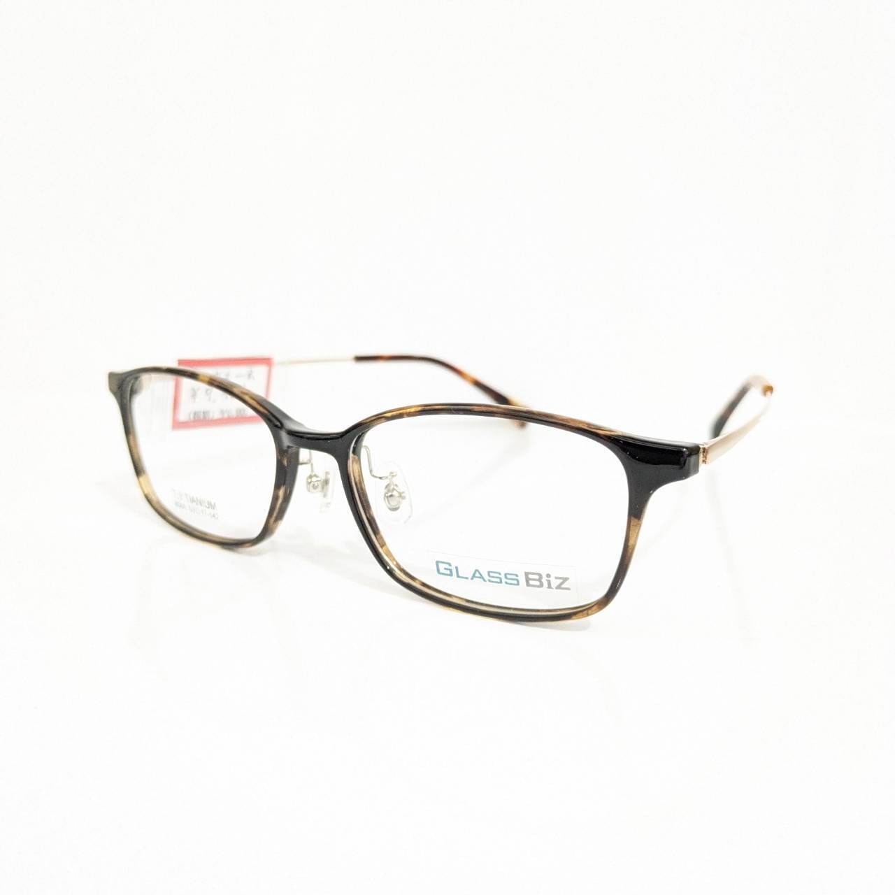 【GLASS BiZ】スクエアセルフレーム デミブラウン