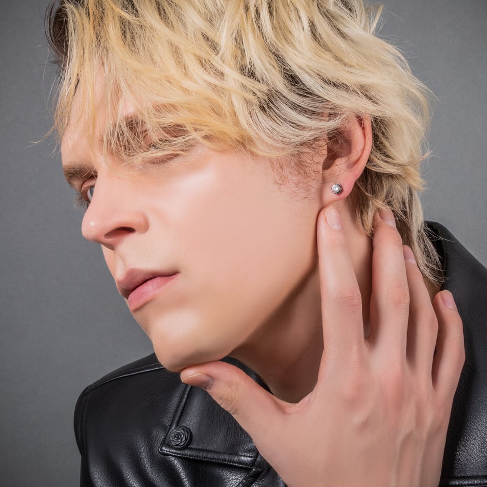 フローラルスタッドCL シルバーピアス 片耳用 AKE0066 シルバー