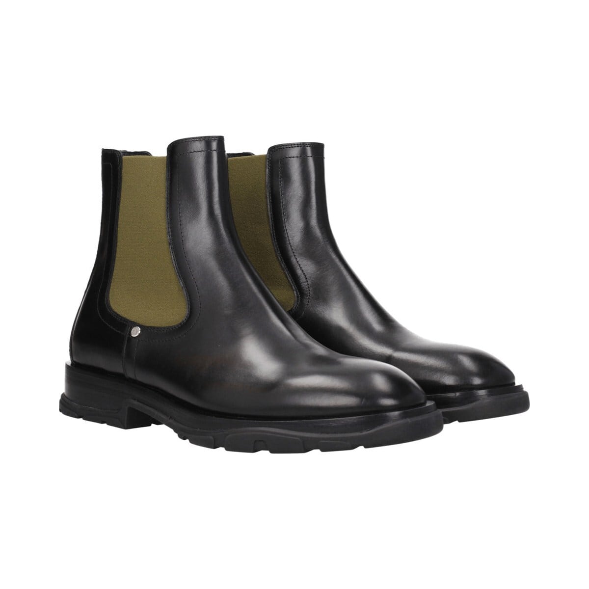 ALEXANDER MCQUEEN アレキサンダーマックイーン メンズ アンクルブーツ レザー ブラック