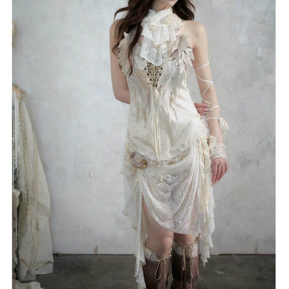 Lace-up tube top E7158