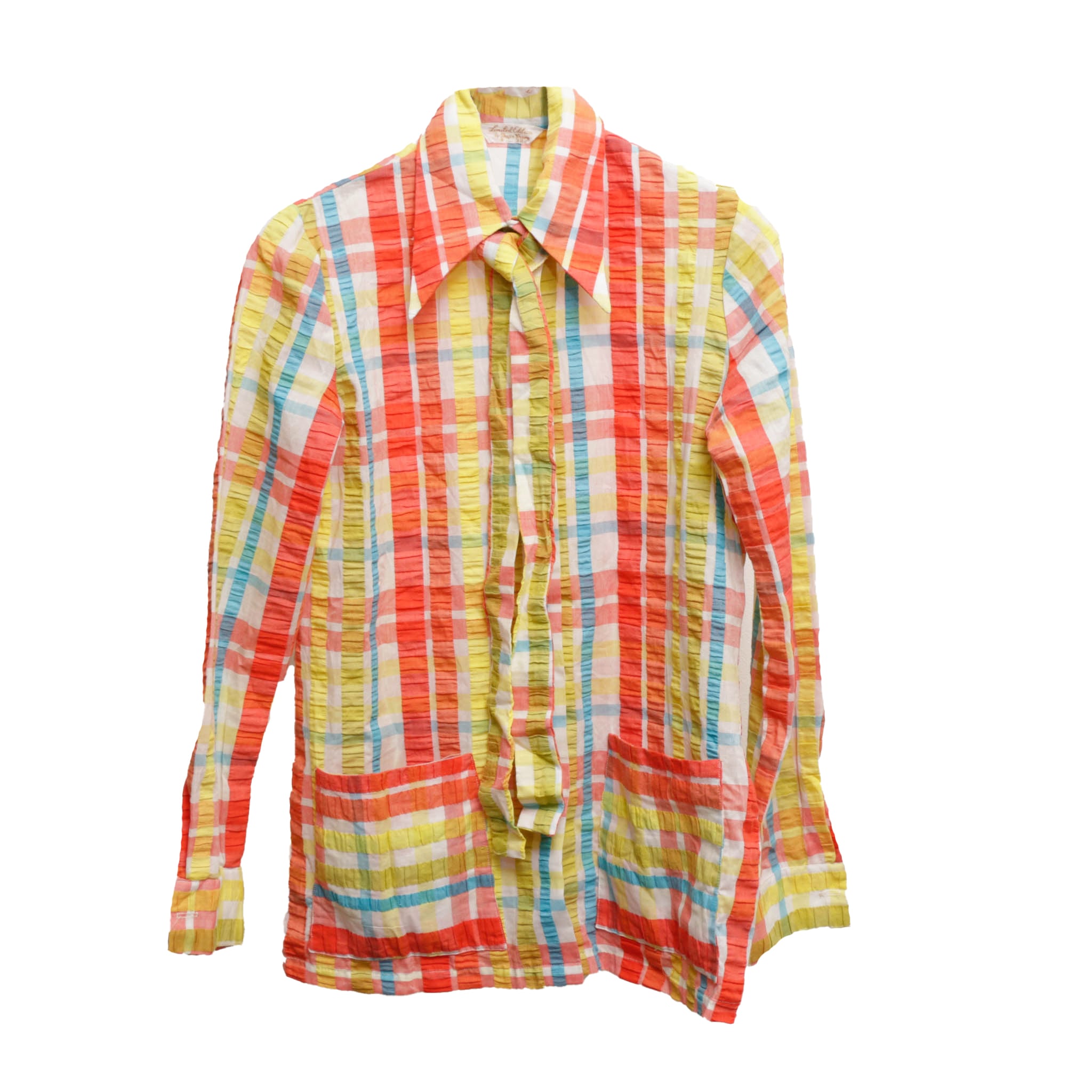 MultiCheck 70sVintage SeersuckerShirtsJacket