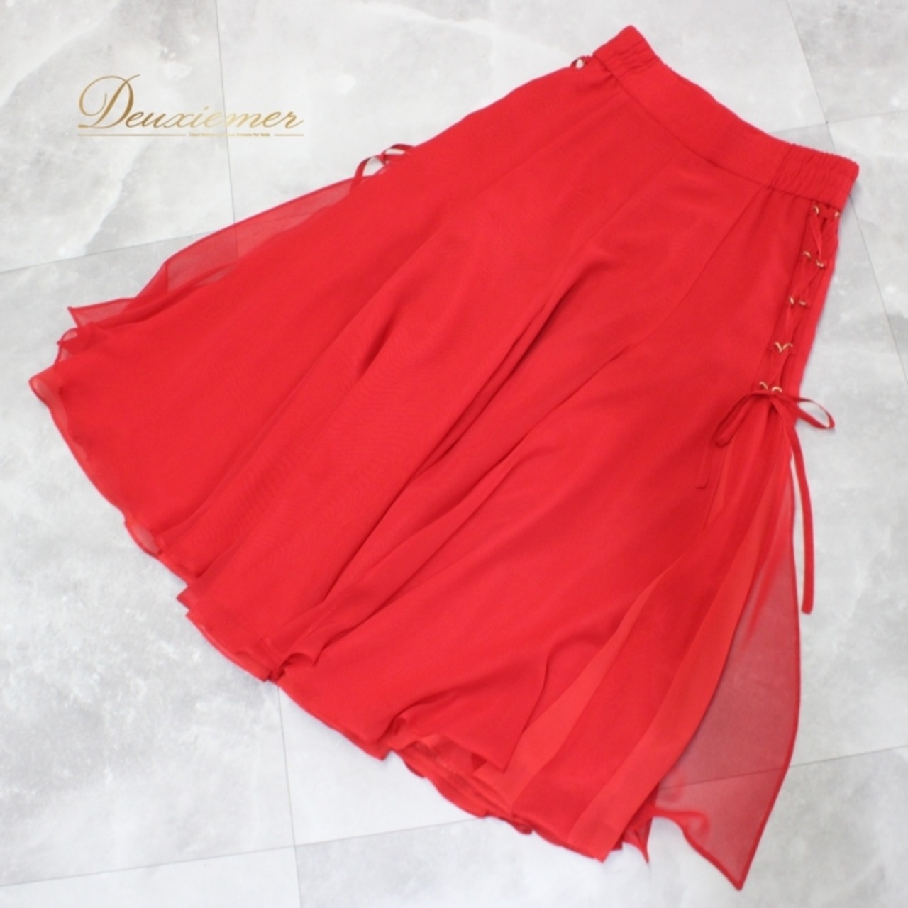 社交ダンス 衣装 スタンダード スカート レッスンウェア レディース レッド系 Fantasy ファンタジー 赤 無地 練習着 編み上げ フォーマル スカート 衣装 ゆらめく 赤色 ダンス 衣装 日本製 フォーマルウェア 練習着 レディース スカート 大人 練習用 スカート 伸縮性 おしゃれ 編み上げデザイン ダンスレッスン 社交ダンス 女性用 スタイルアップ コーディネート セットアップ