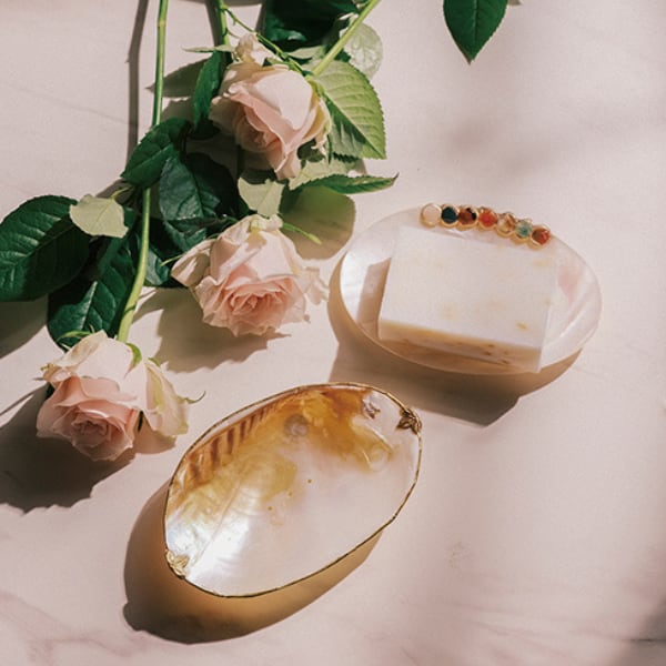 【雑貨】シェル&アゲートソープディッシュ