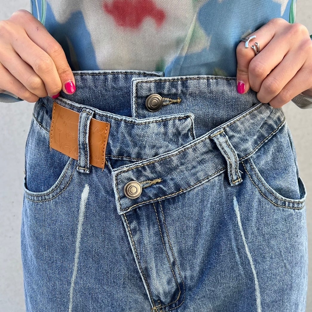 ダブルウエストハイウエストワイドデニム_LN02037