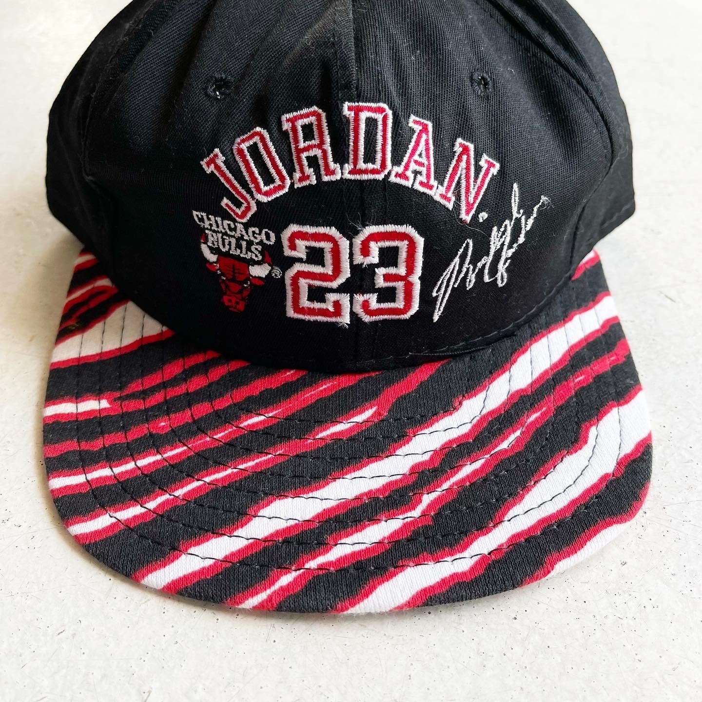 1990s ZUBAZ by AJD Michael Jordan by CICAGO BULLS Snapback Cap 