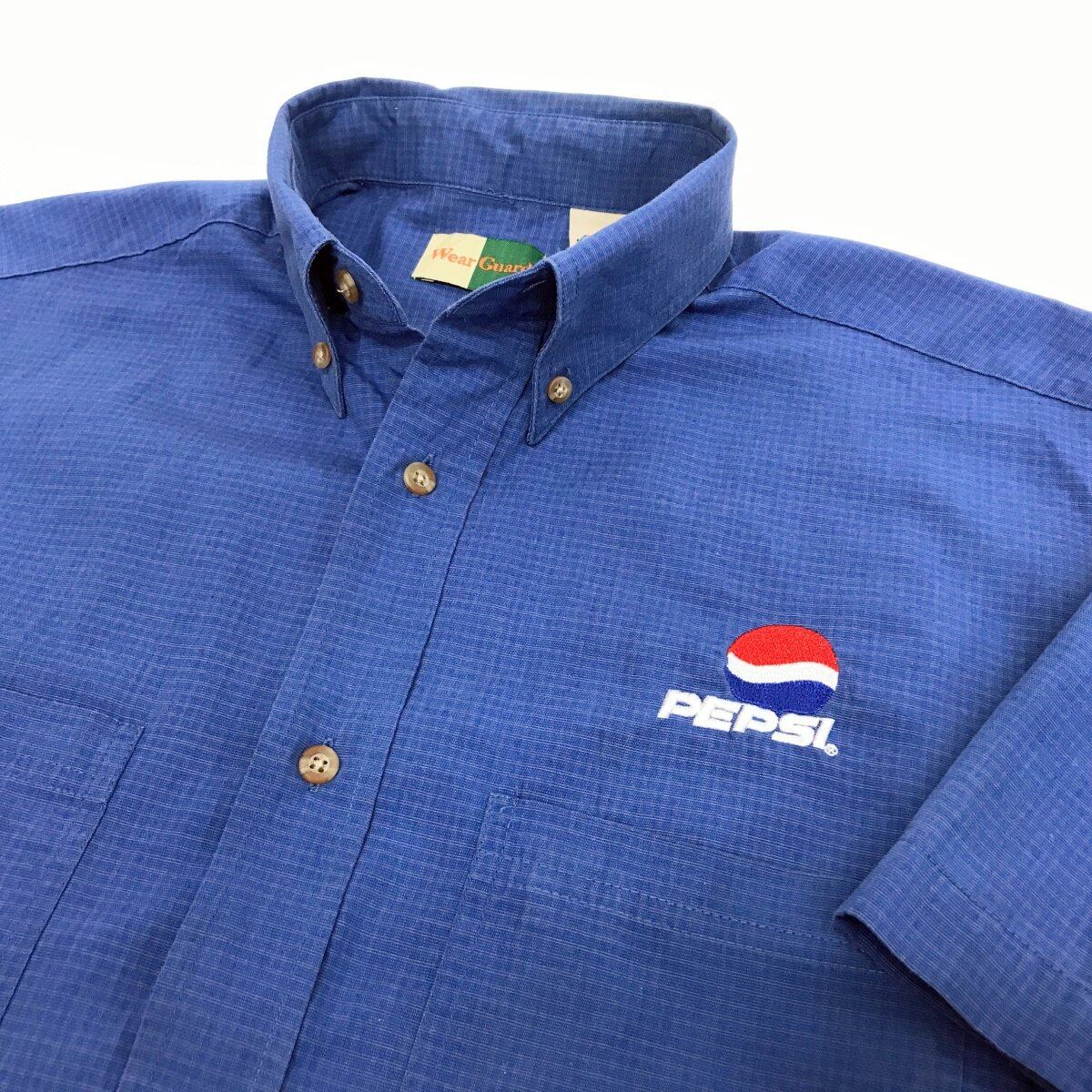 ウェアーガード 00年代 PEPSI ペプシ ボタンダウン ワークシャツ