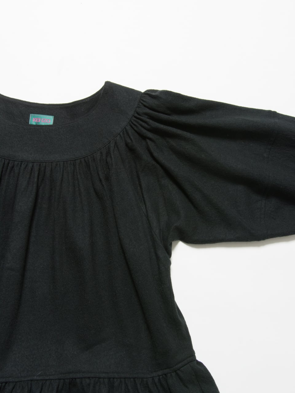 【KENZO】Made in Japan wool jersey gather dress（ケンゾー ウールジャージ ギャザーワンピース）