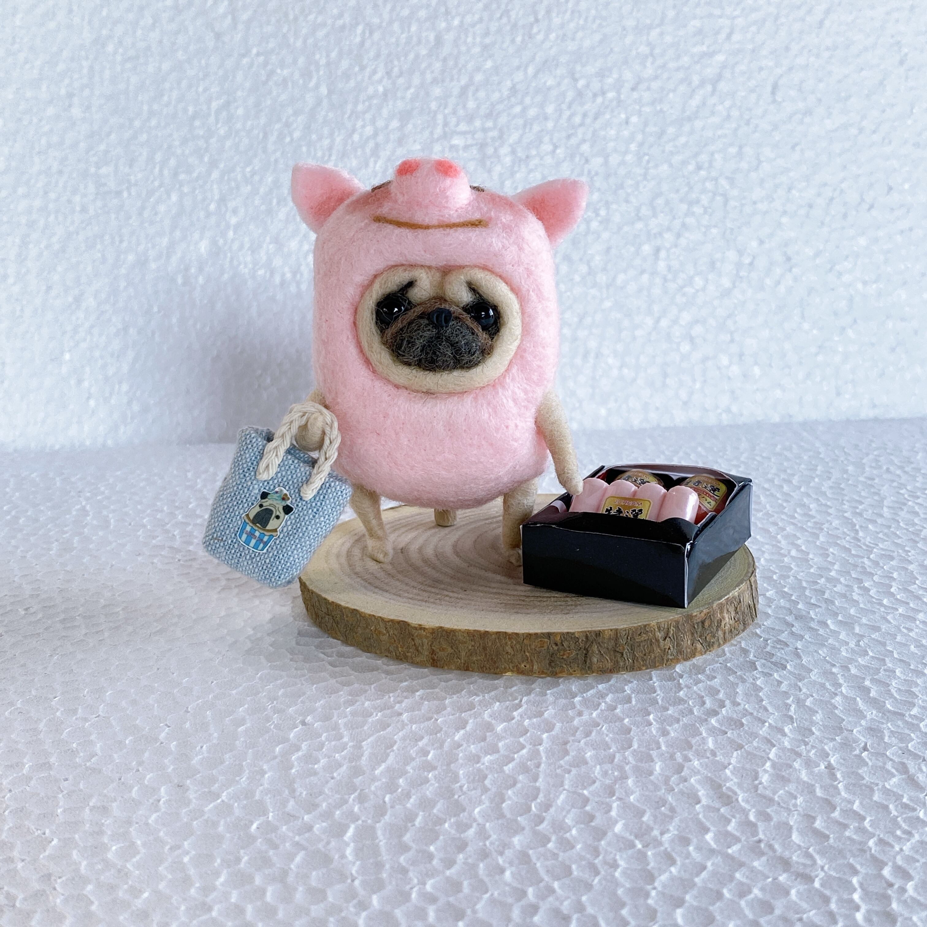 羊毛フェルト　バナナボート　くまちゃん 羊毛フェルト バナナボート くまちゃん （羊毛フェルト