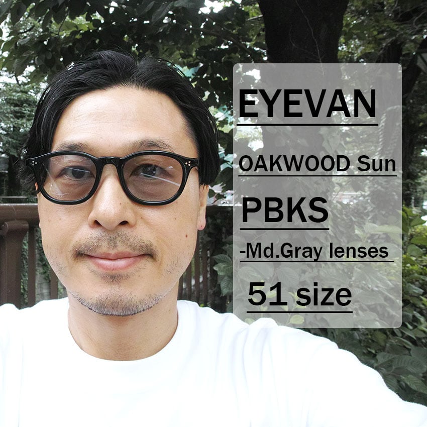 EYEVAN / OAKWOOD(51) Sun / PBKS - Md.Gry ピアノブラック/シルバー