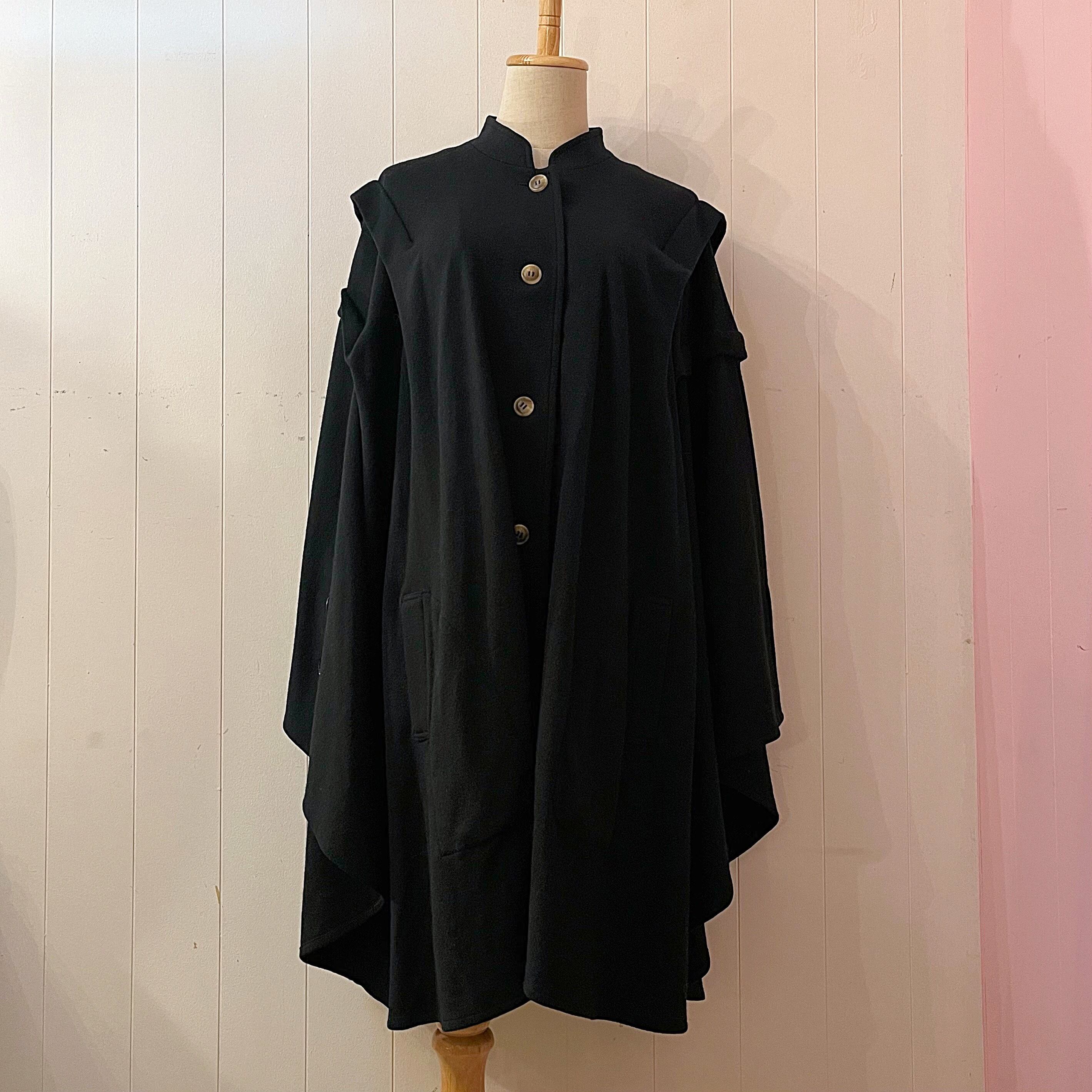 black circle poncho coat