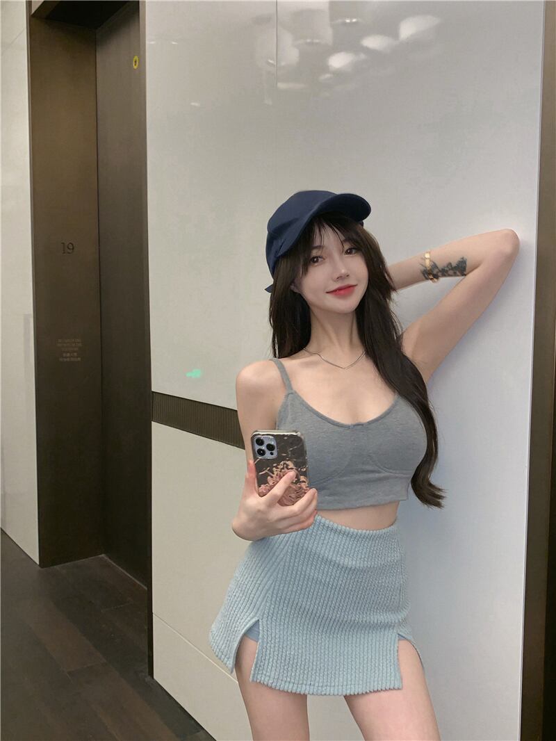 スカート パンツ サマーAラインショートハイウェストウェスト薄手 夏物 ブラックストロベリース55899971799