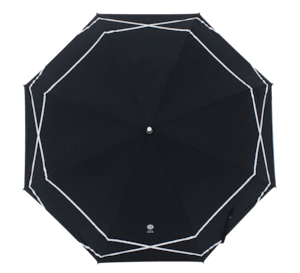 クリスタルハンドルシリーズ 男性用日傘 ライン柄（黒）
