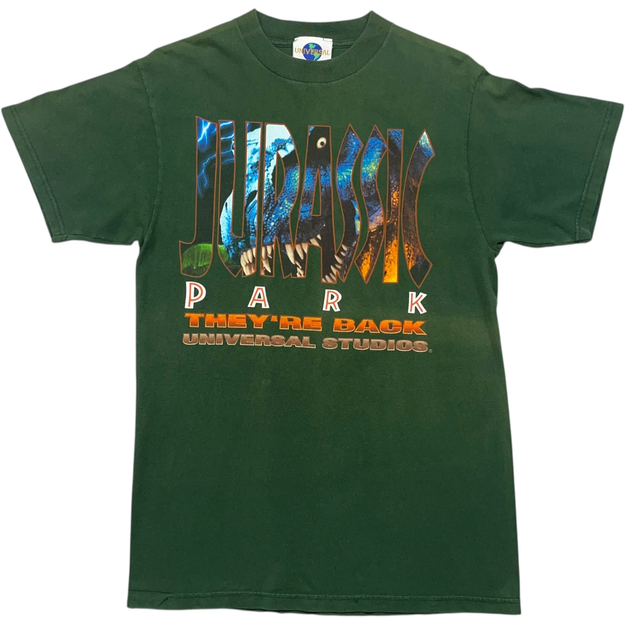 《XL》 UNIVERSAL STUDIOS ユニバーサルスタジオ ムービーTシャツ ジュラシックパーク プリント グリーン no.7428