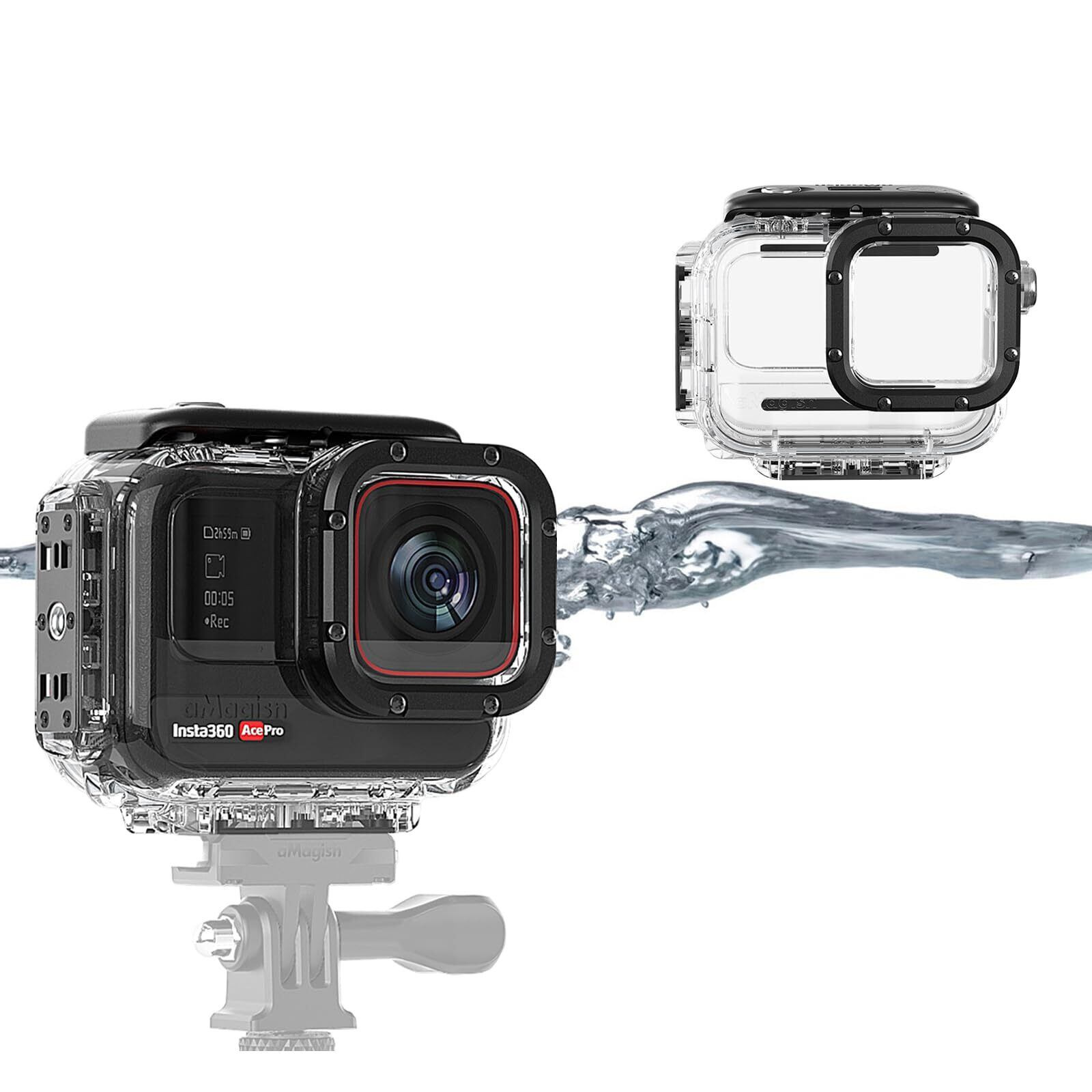 【新品】Insta360 X4 対応 防水ケース 60M 水中撮影用 保護ケース Insta360 X4 見えない潜水ケース | 防曇シートIPX8防水 50m