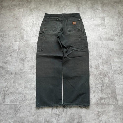 ブラック ダブルニー Carhartt B136 GVL 32×32 詳細写真3