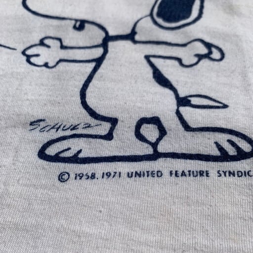 70's Champion チャンピオン SNOOPY リンガーTシャツ スヌーピー