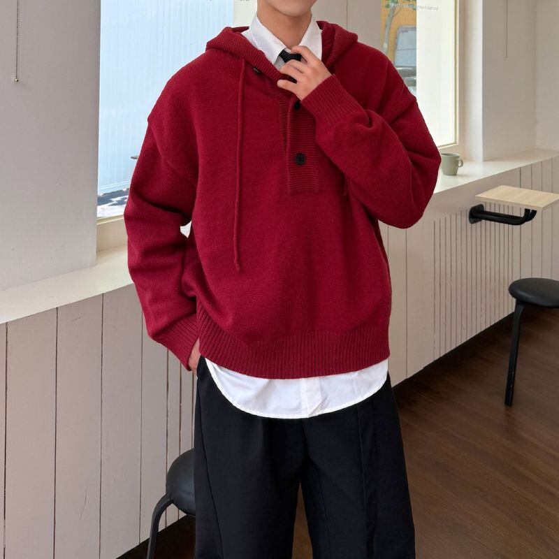 ハーフオープンニットパーカー C10443