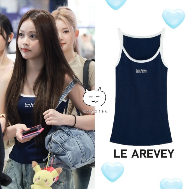 ★Hearts2Hearts カルメン 着用！！【LE AREVEY】SLEEVELESS NAVY