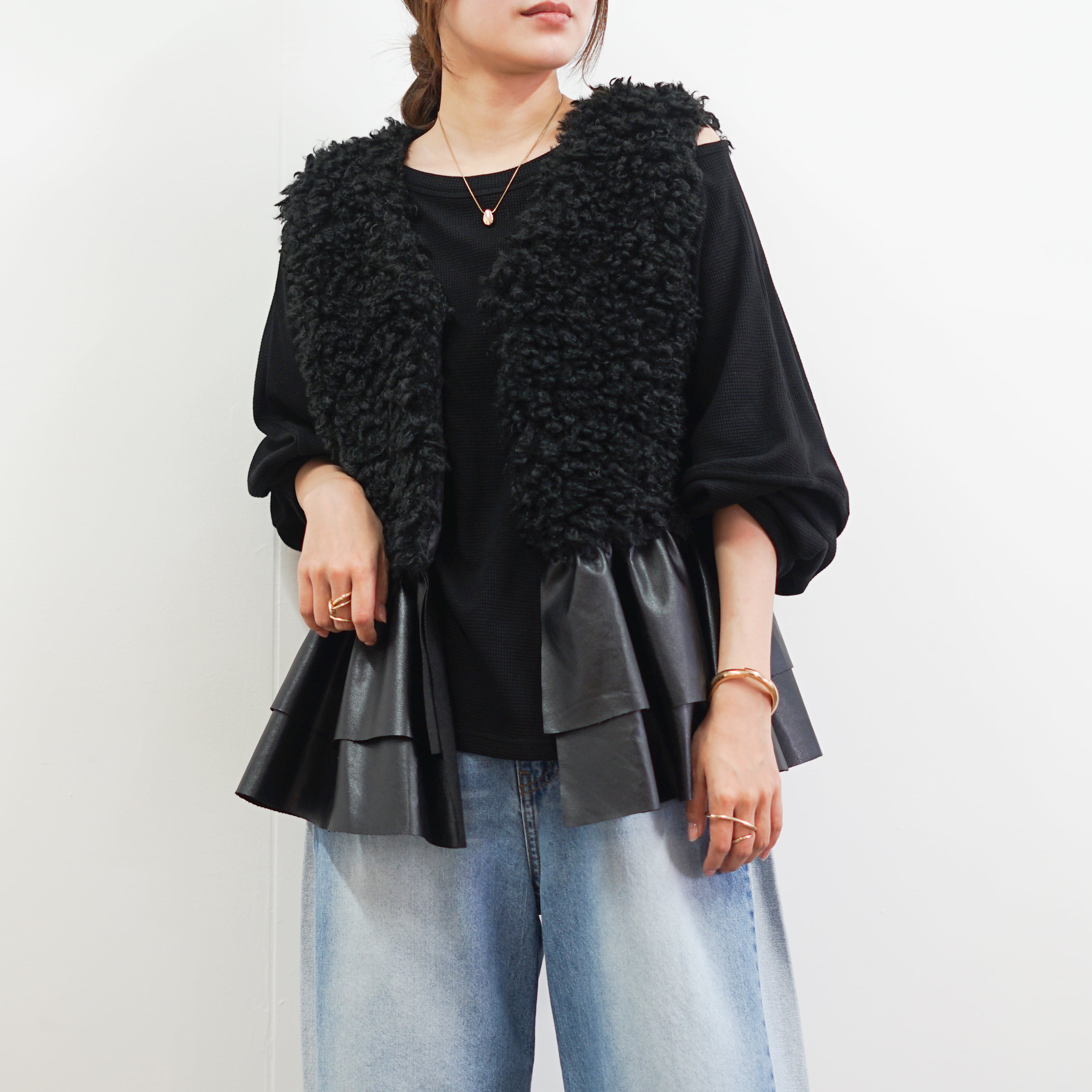 エコファー☓レザーベスト